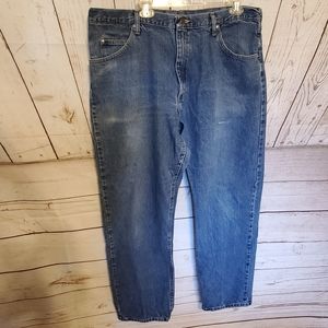 Wrangler Premium Quality relaxed fit men's jeans blue 40X32